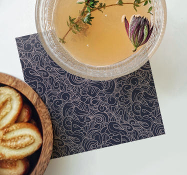 Coasters with detailed abstract design - TenStickers