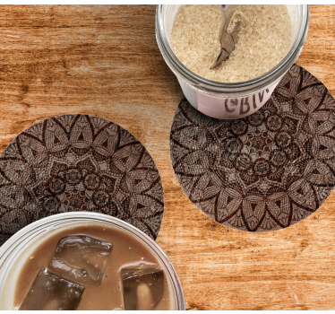 Coasters with detailed lace design - TenStickers