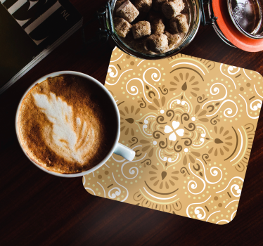 Coasters with elegant swirl design - TenStickers