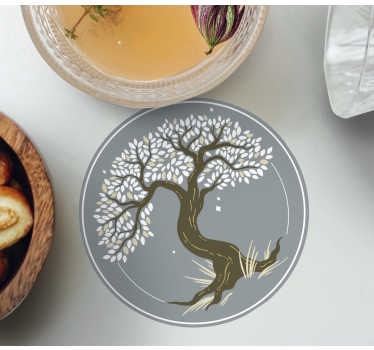 Coasters with elegant tree silhouette design - TenStickers