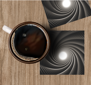 Coasters with fluid spiral design - TenStickers