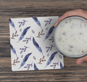 Coasters with foliage watercolor designs - TenStickers