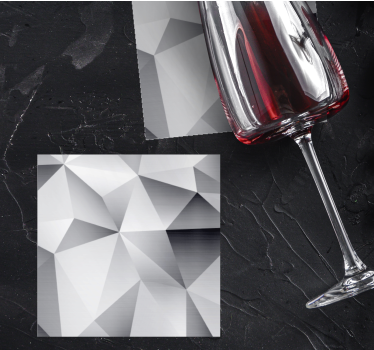 Coasters with geometric metallic design - TenStickers