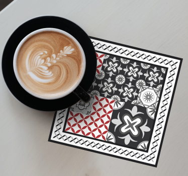Coasters with geometric patterns collage - TenStickers