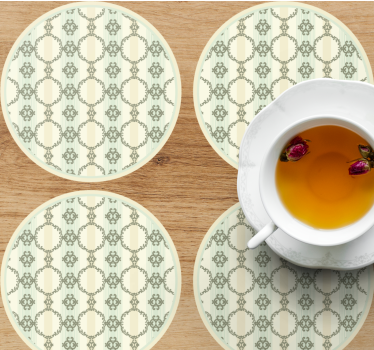Coasters with intricate circular designs - TenStickers