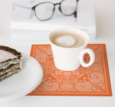 Coasters with intricate paisley design - TenStickers