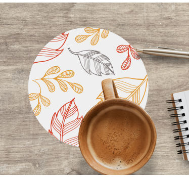Coasters with layered leaf patterns - TenStickers