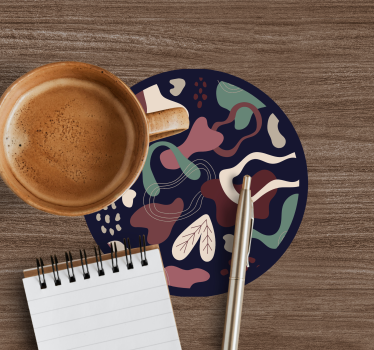 Coasters with organic shapes design - TenStickers