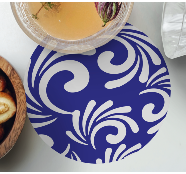 Coasters with swirling pattern design - TenStickers