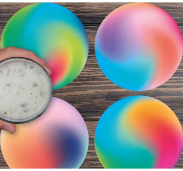 Colorful swirling patterns coasters - TenStickers