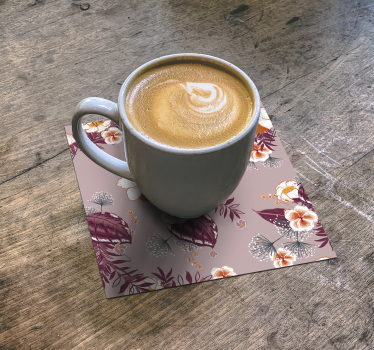 Colourful coaster with flowers - TenStickers