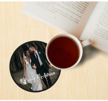 Custom image with text personalised beer mats - TenStickers