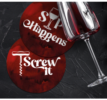 Different wine sayings sayings coasters - TenStickers