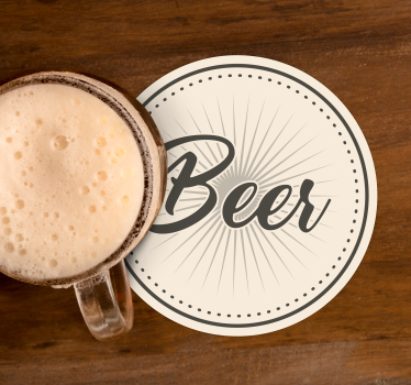 Elegant brew typography beer mats - TenStickers