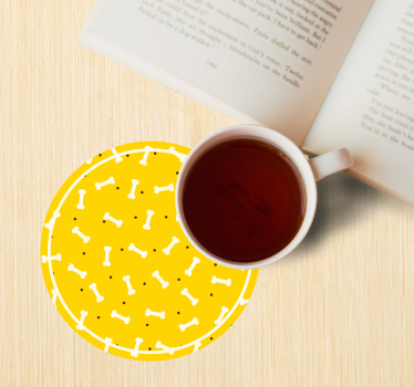 Geek coasters bone pattern round - TenStickers