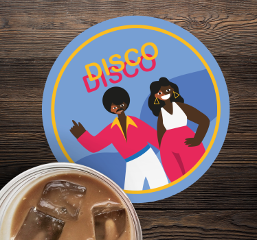 Geek coasters disco dance celebration - TenStickers