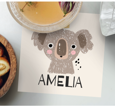 Geek coasters koala with crown - TenStickers