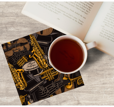 Geek coasters musical instruments design - TenStickers