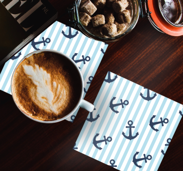 Geek coasters nautical anchor design - TenStickers