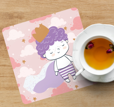Geek coasters playful heroic character - TenStickers