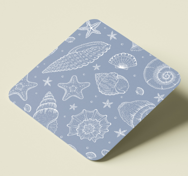 Geek coasters shells and stars design - TenStickers