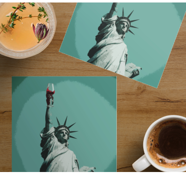 Geek coasters statue holding wine - TenStickers