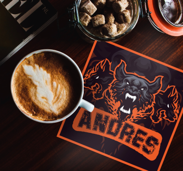 Geek coasters three headed beast - TenStickers