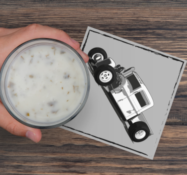 Geek coasters timeless hot rod design - TenStickers