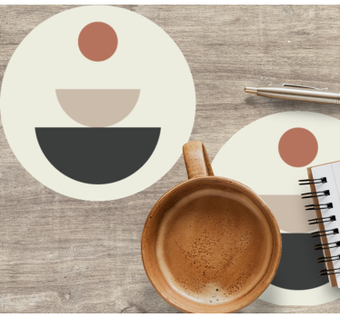 Geek coasters with layered circular designs - TenStickers