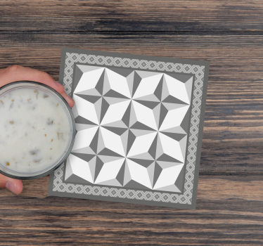 Geometric layered patterns coasters - TenStickers