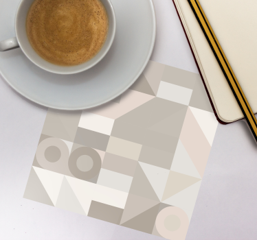 Geometric neutral patterns coasters - TenStickers