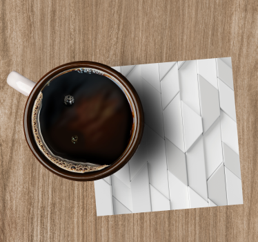 Geometric relief pattern coasters - TenStickers