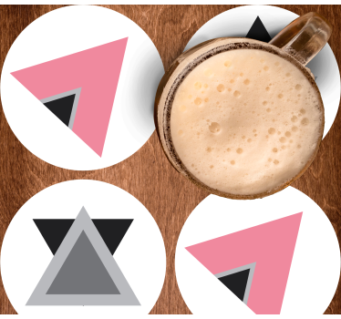 Geometric shape layers coasters - TenStickers