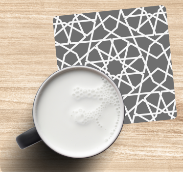 Gray Arabian style tile coaster - TenStickers