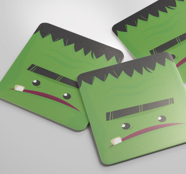 Halloween coasters featuring frankenstein monster art - TenStickers