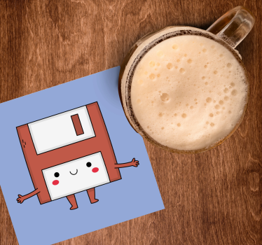 Happy HDD geeky coasters - TenStickers