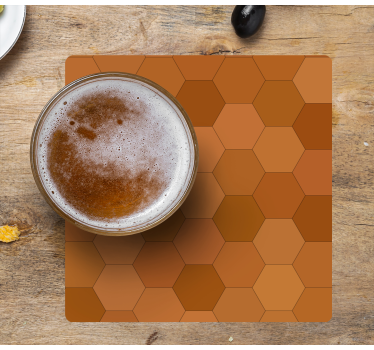 Hexagonal patterned surface coasters - TenStickers