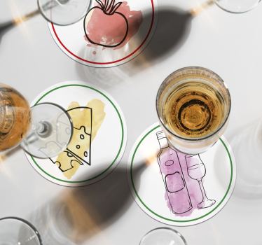 Italian food and drinks personalised beer mats - TenStickers
