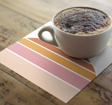 Layered color shape coasters - TenStickers