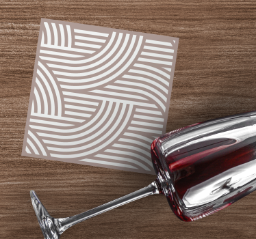 Layered line pattern coasters - TenStickers