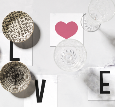 Love sayings coasters - TenStickers