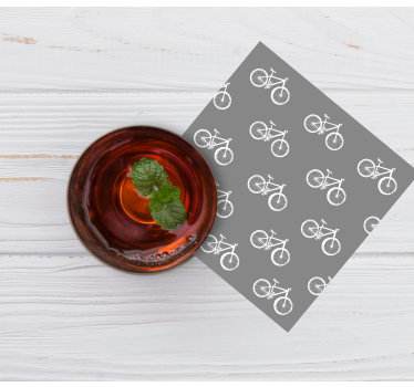 Modern coasters bicycle pattern design - TenStickers