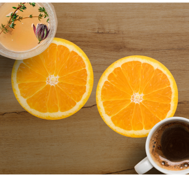 Modern coasters citrus fruit slice design - TenStickers