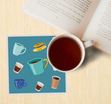 Modern coasters for a range of coffee mugs - TenStickers