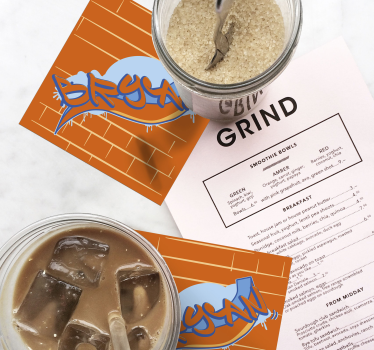 Modern coasters urban graffiti design - TenStickers