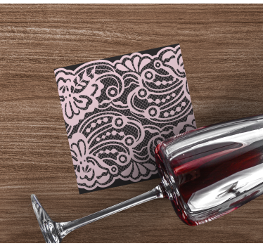 Modern coasters with elegant lace design - TenStickers