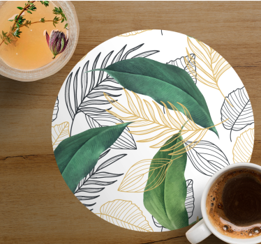 Modern coasters with lush greenery design - TenStickers