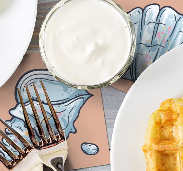 Modern coasters with seashell inspired designs - TenStickers