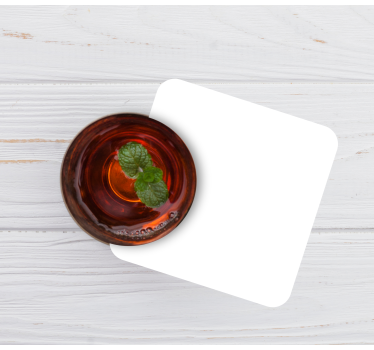 Monocolour white coasters - TenStickers