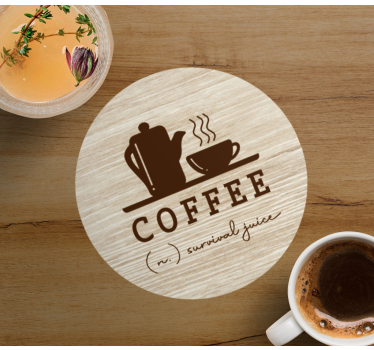 Personalizable coasters coffee pot and cup - TenStickers